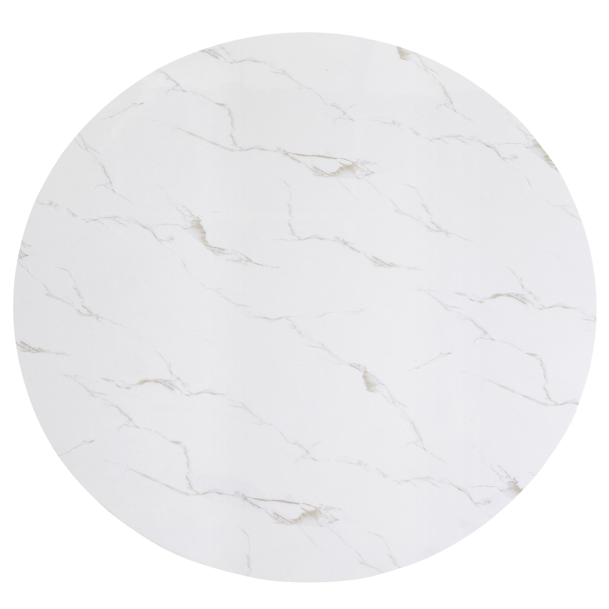 1319 Vance round marble style dining table with chairs