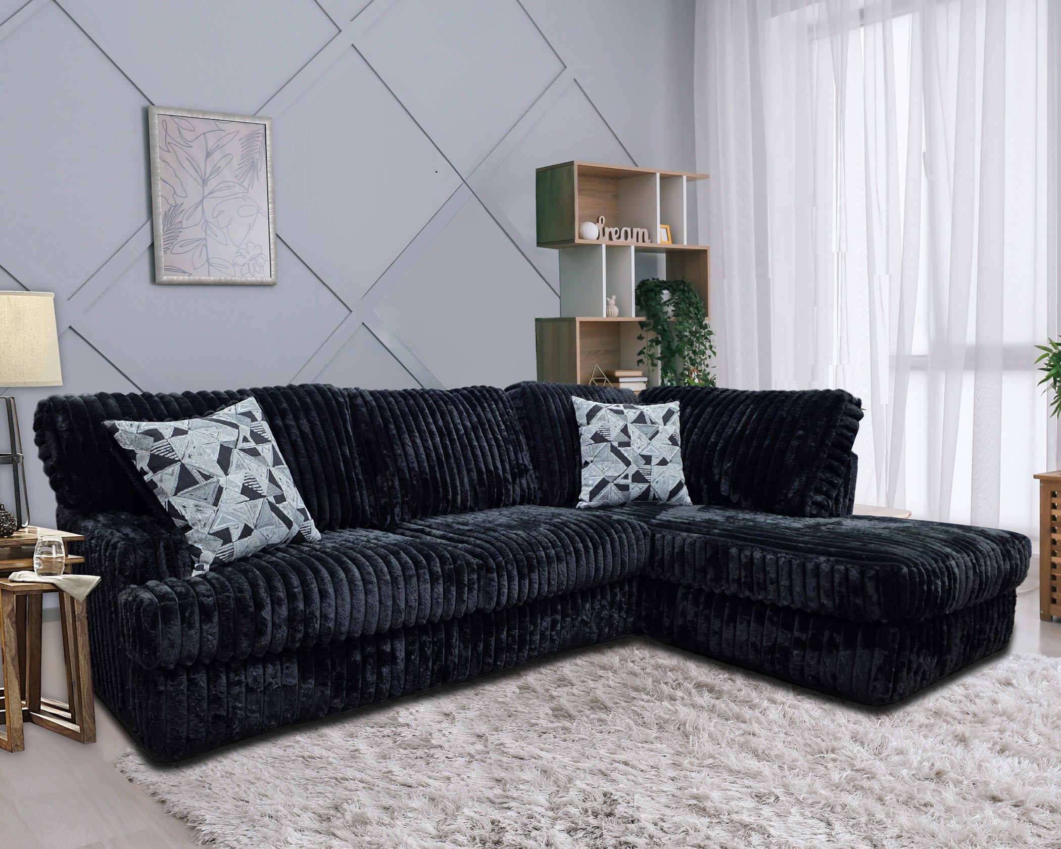 6139 Mondo Black living room sectional