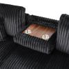 Cozy Lounge – Black Sectional with ottoman