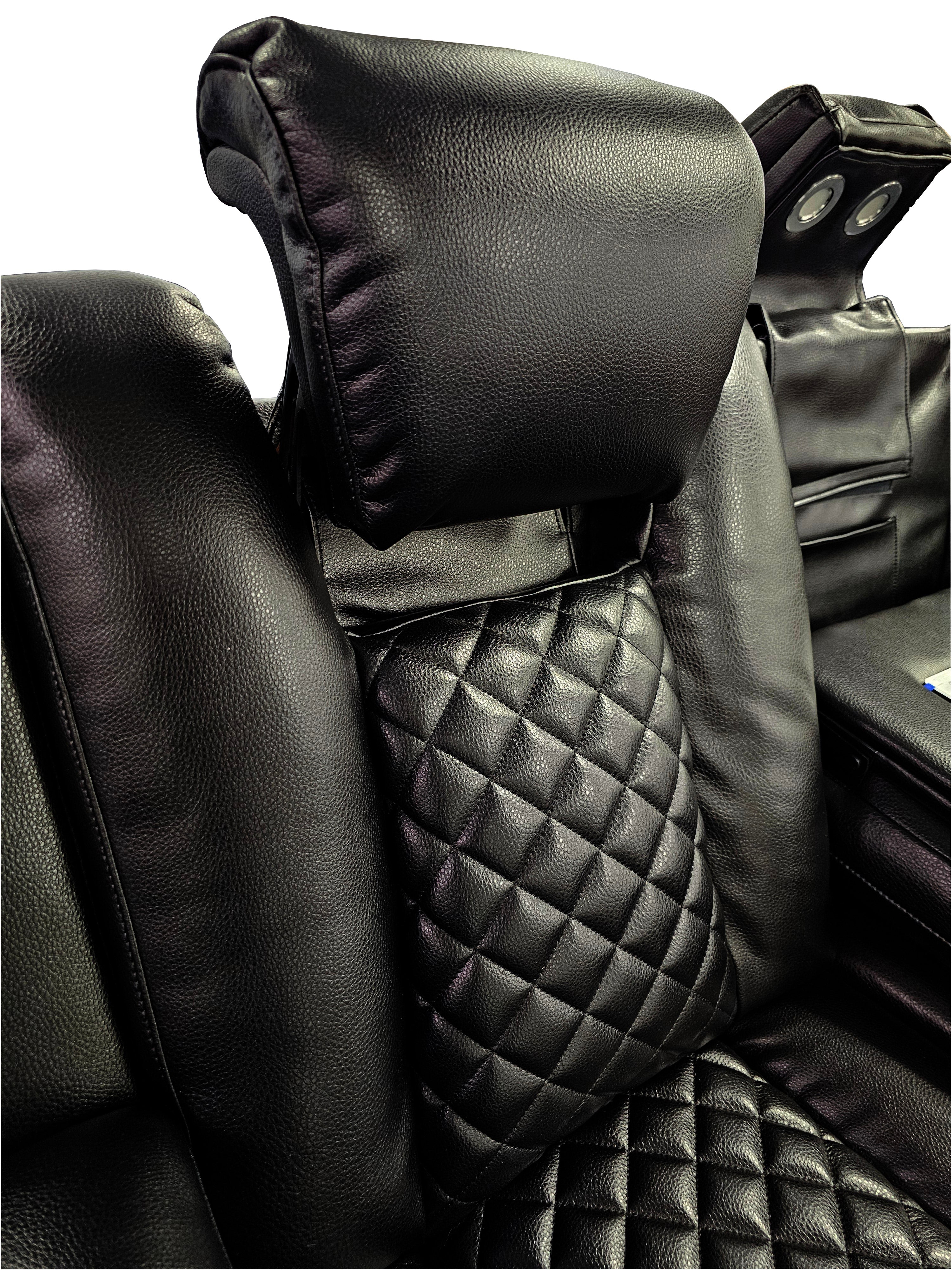 2pc U8900 Carlo Black hidden storage, usb connections, LED lights are just a few of many features with this reclining living room set