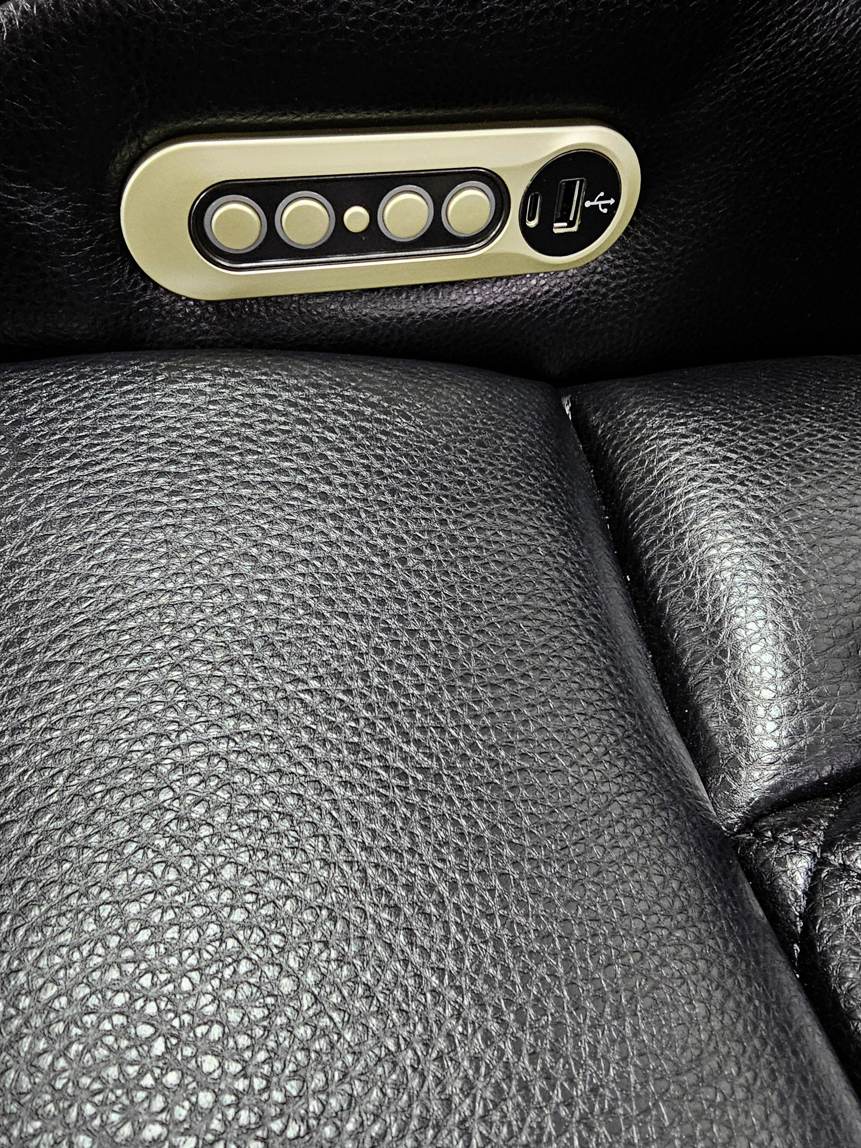 2pc U8900 Carlo Black hidden storage, usb connections, LED lights are just a few of many features with this reclining living room set