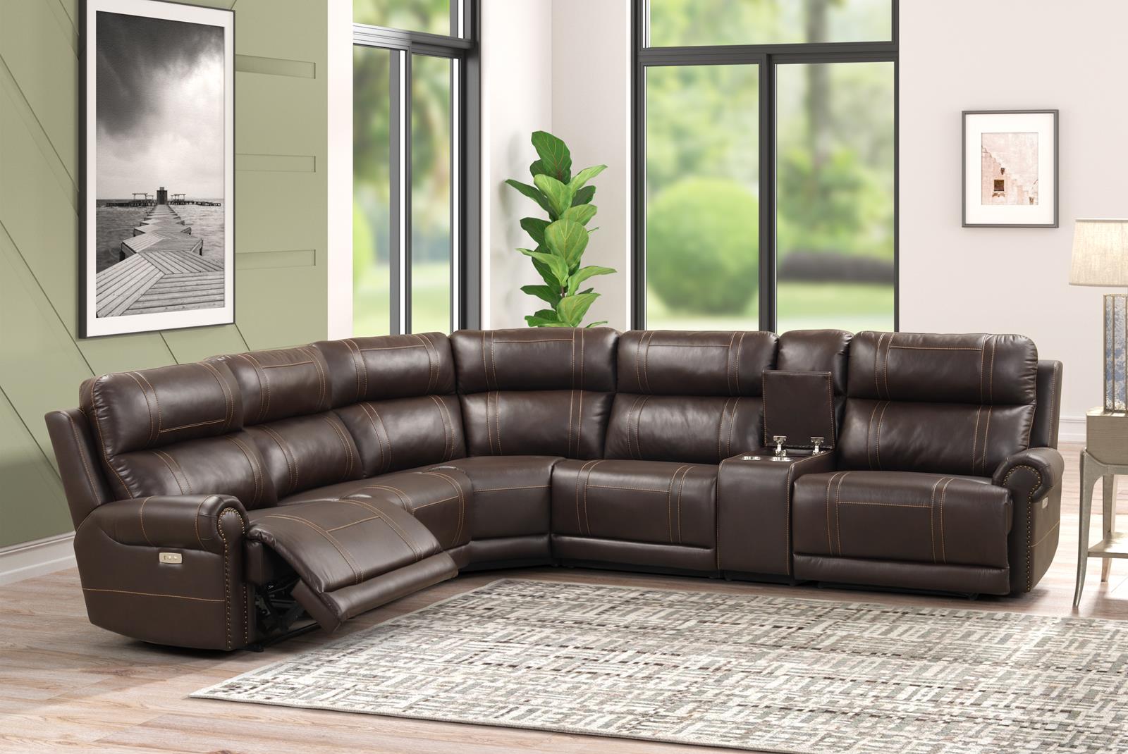 Expedition – Power Sectional – Brown