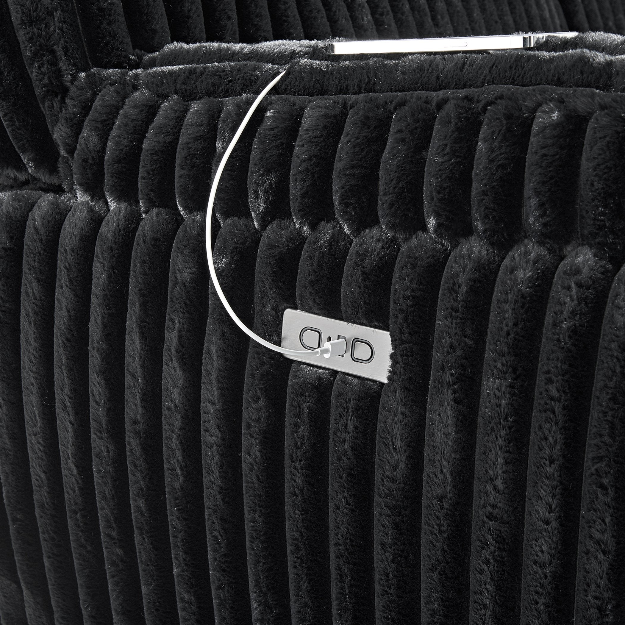 2pc The Admiral loveseat with center storage is included with this discounted reclining living room set