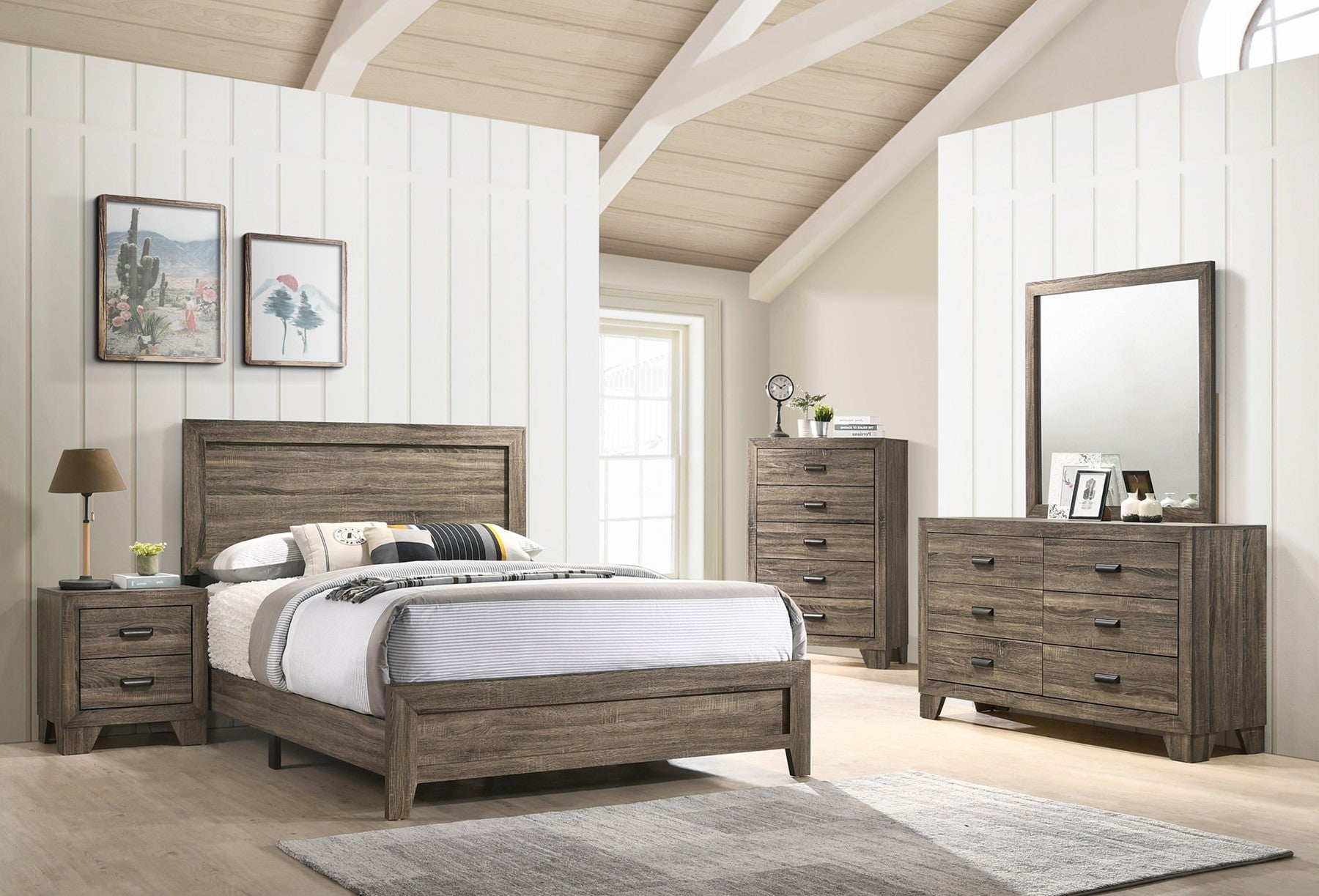 CM9200 Millie affordable bedroom set with King or Queen bed in a box