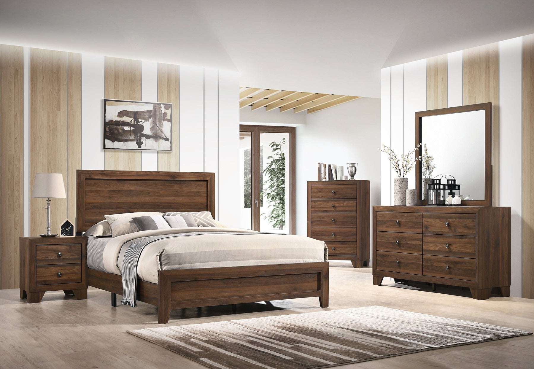 CM9250 Millie Dark affordable bedroom set with King or Queen bed
