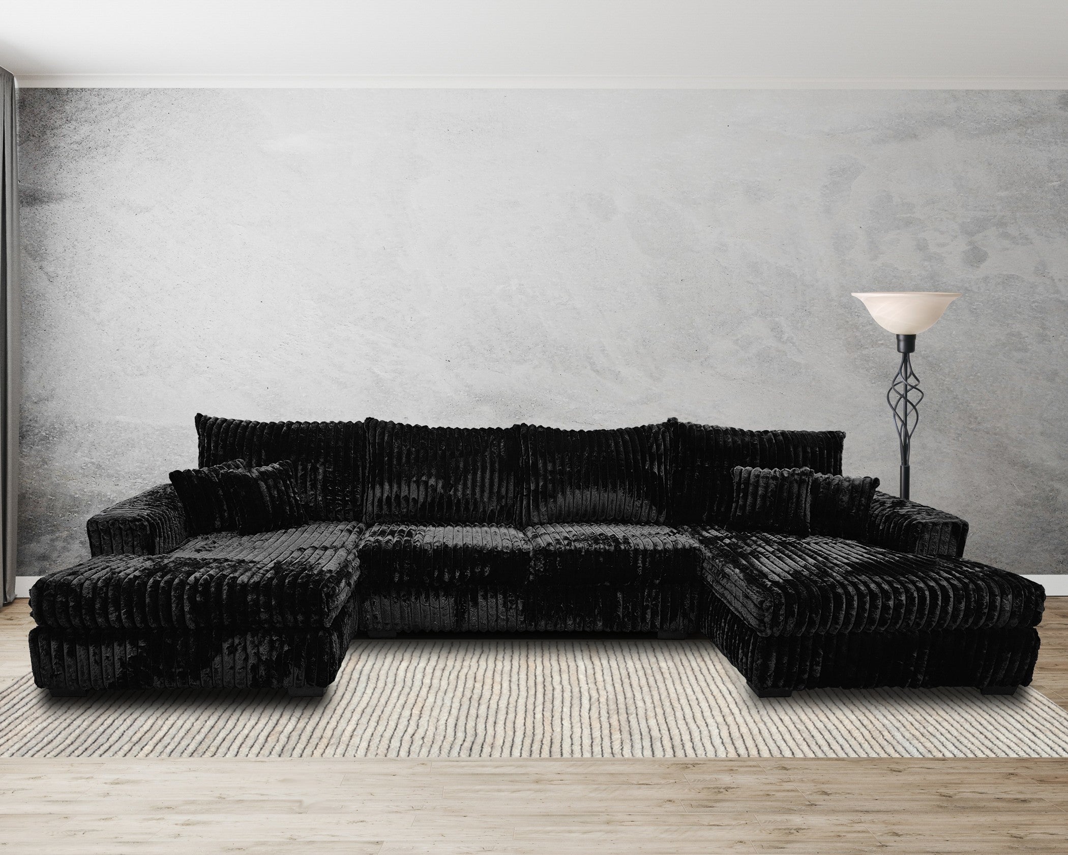 1008 Black Double Chaise [1008B-double] , Discount Wholesale Furniture of Dallas and DFW Metroplex