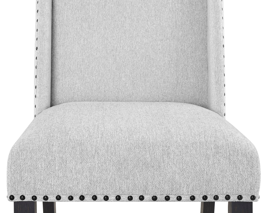 1319 Vance round marble style dining table with chairs