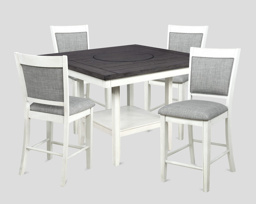 2727 Fulton White Counter Height white counter height dining table with chairs