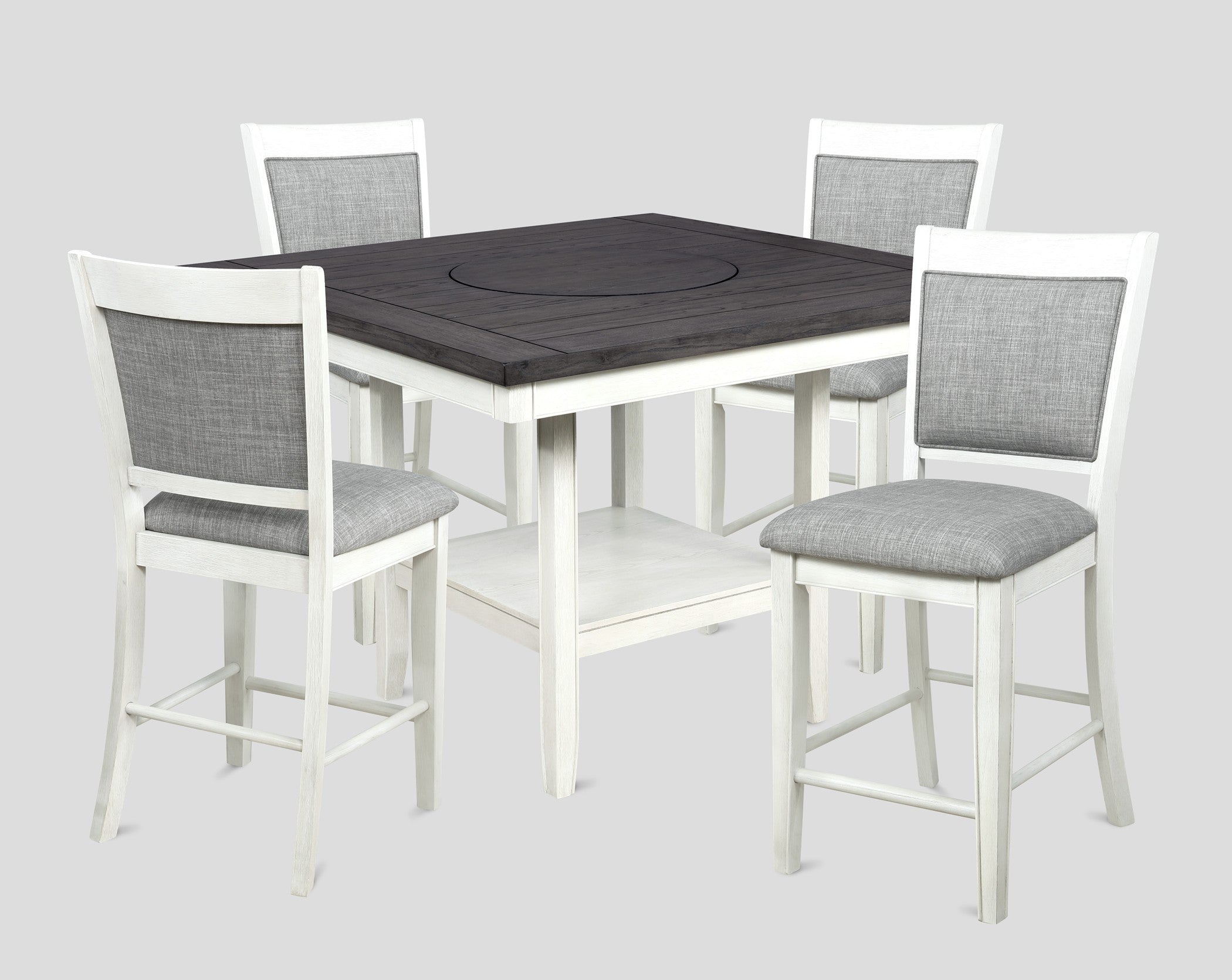 2727 Fulton White Counter Height white counter height dining table with chairs