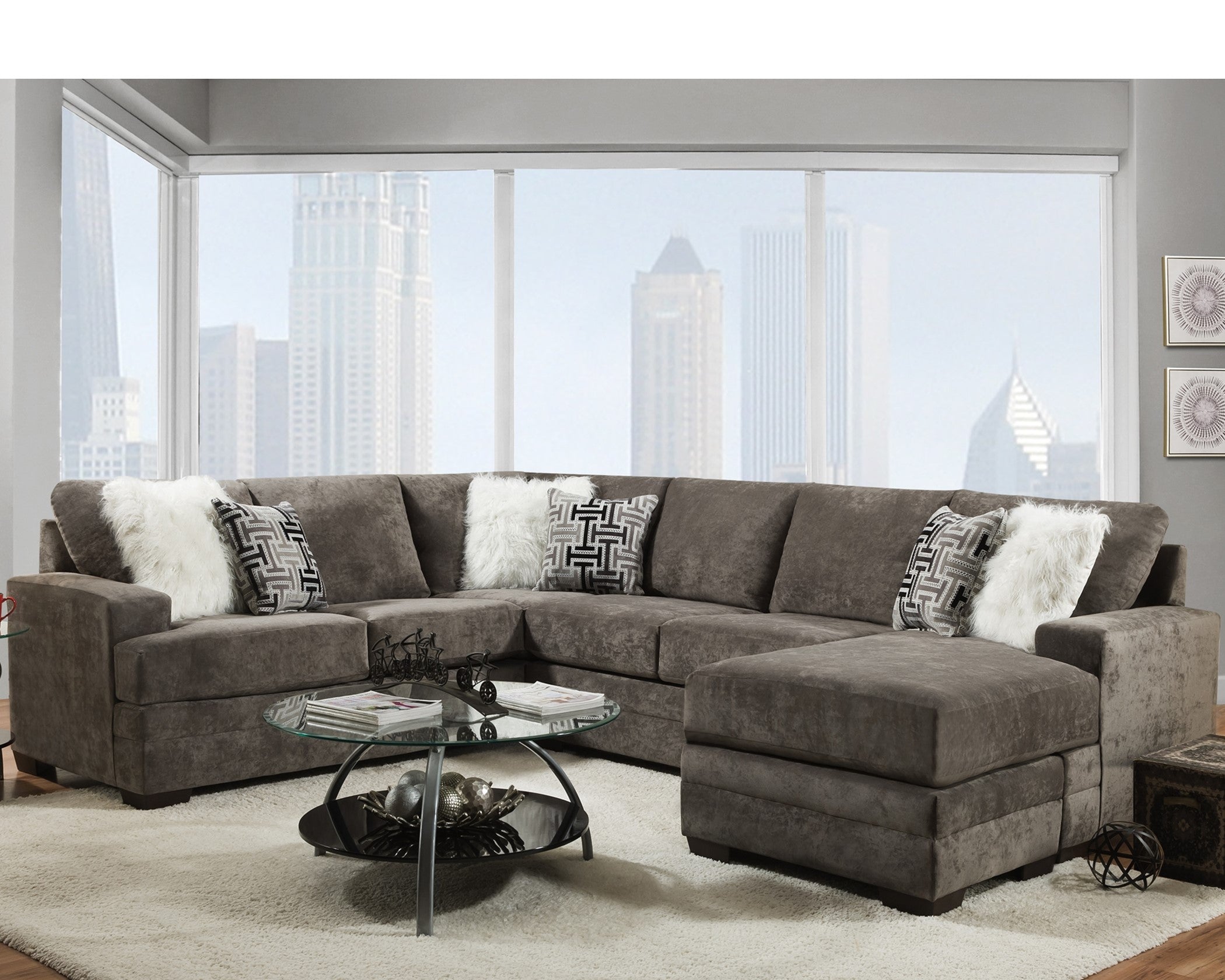 2760 Cloud Charcoal Combo top selling and affordable living room sectional :