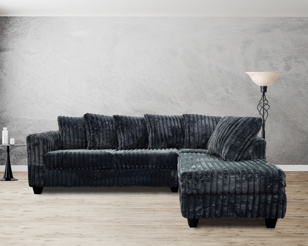 300 Hugo Corduroy Sectional Grey living room sectional :