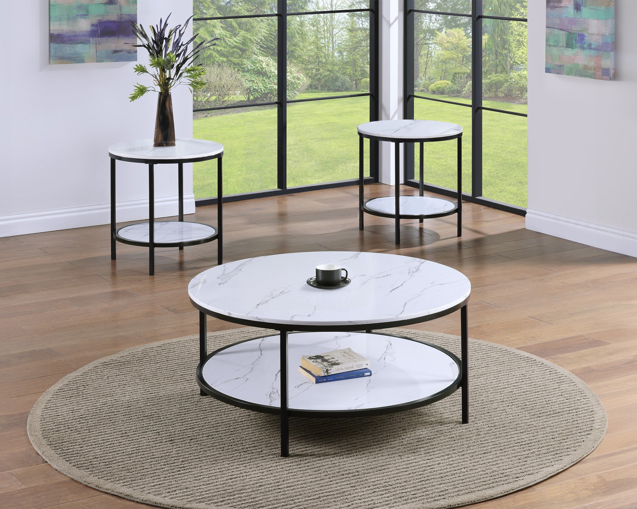 4215 Valerie coffee and end table 3 pack set