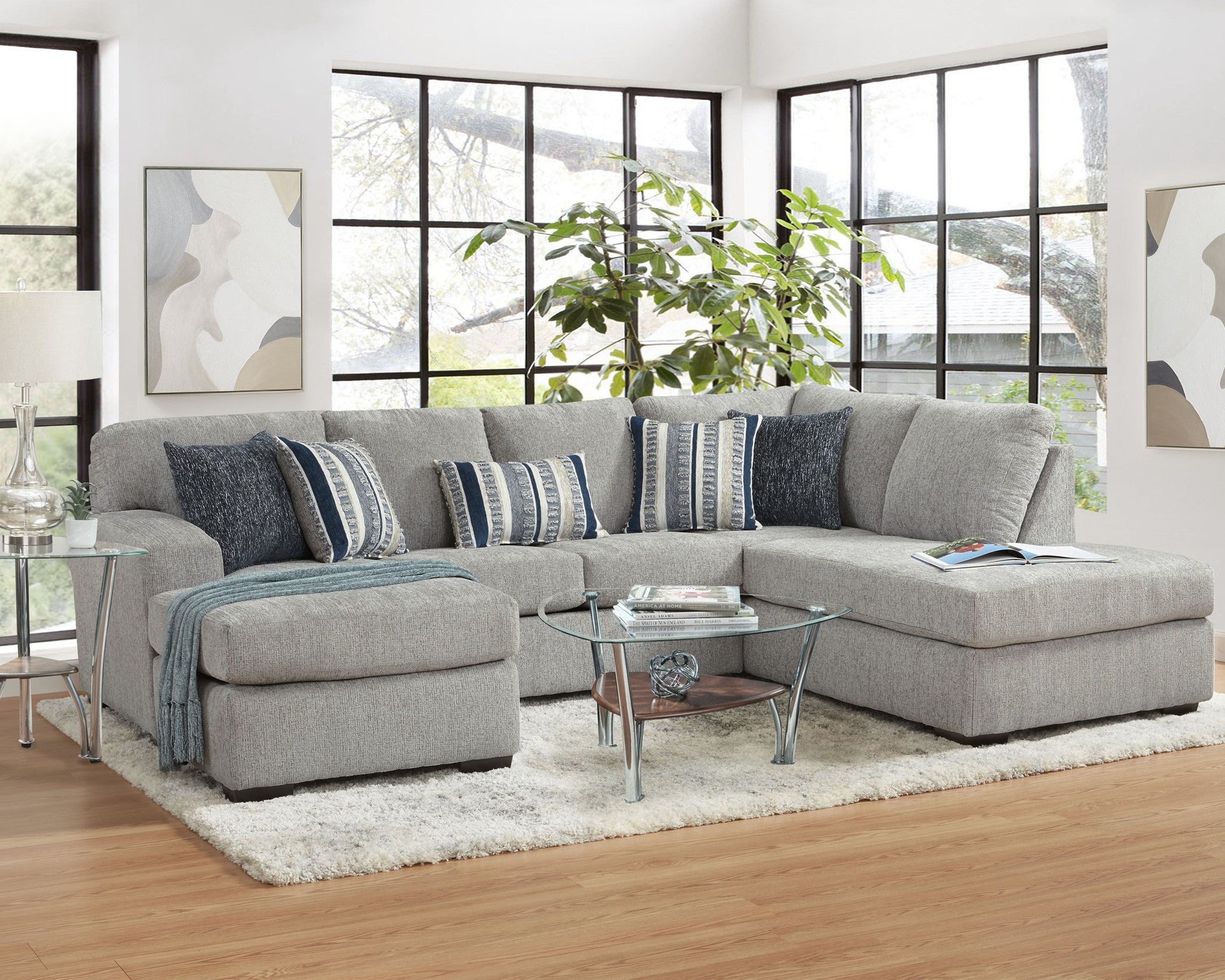4550 Platinum living room sectional :