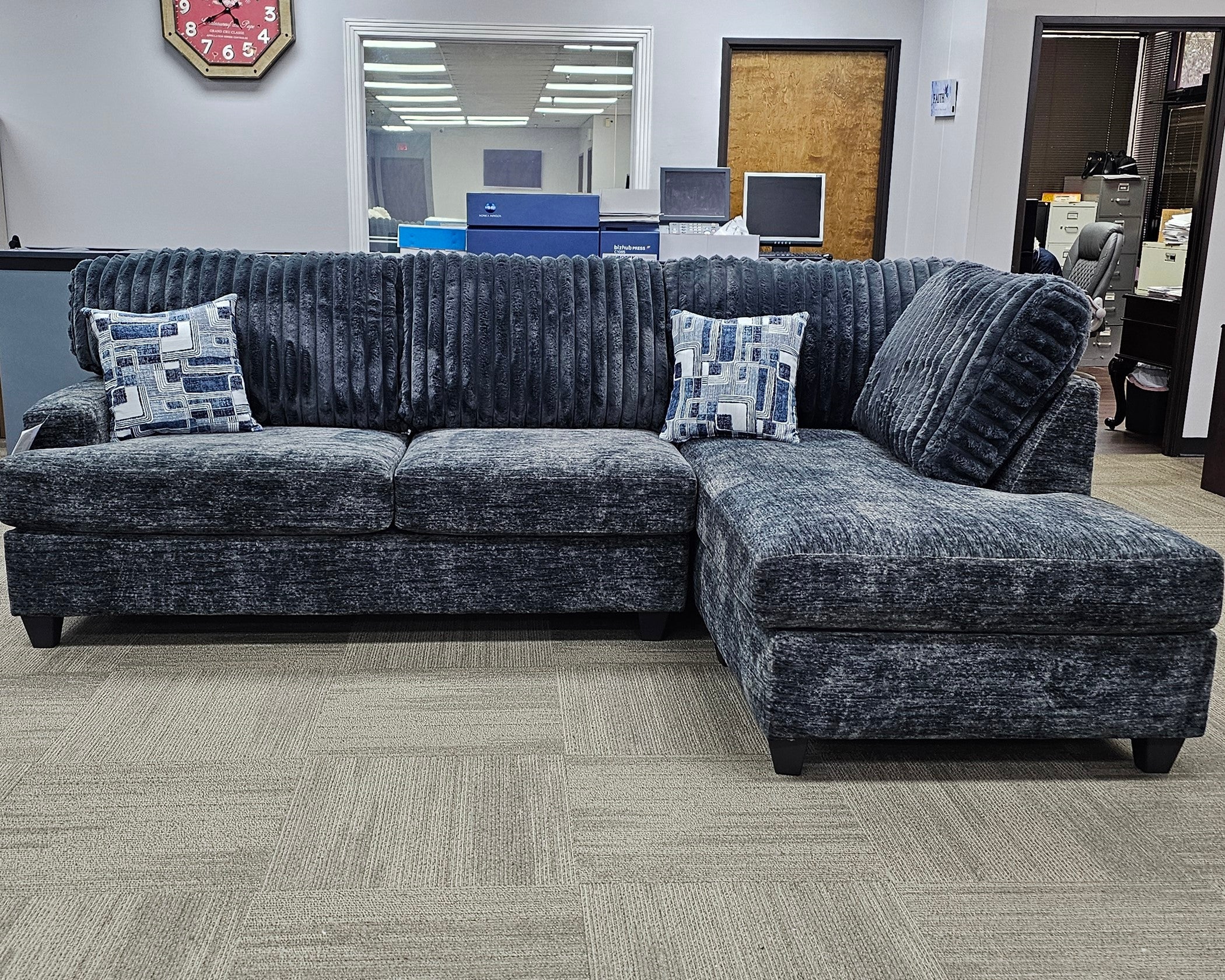 6129 Galactic Charcoal living room sectional