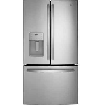 GE® ENERGY STAR® 20.6 Cu. Ft. Fingerprint Resistant Counter-Depth French-Door Refrigerator - GYE21JYMFS