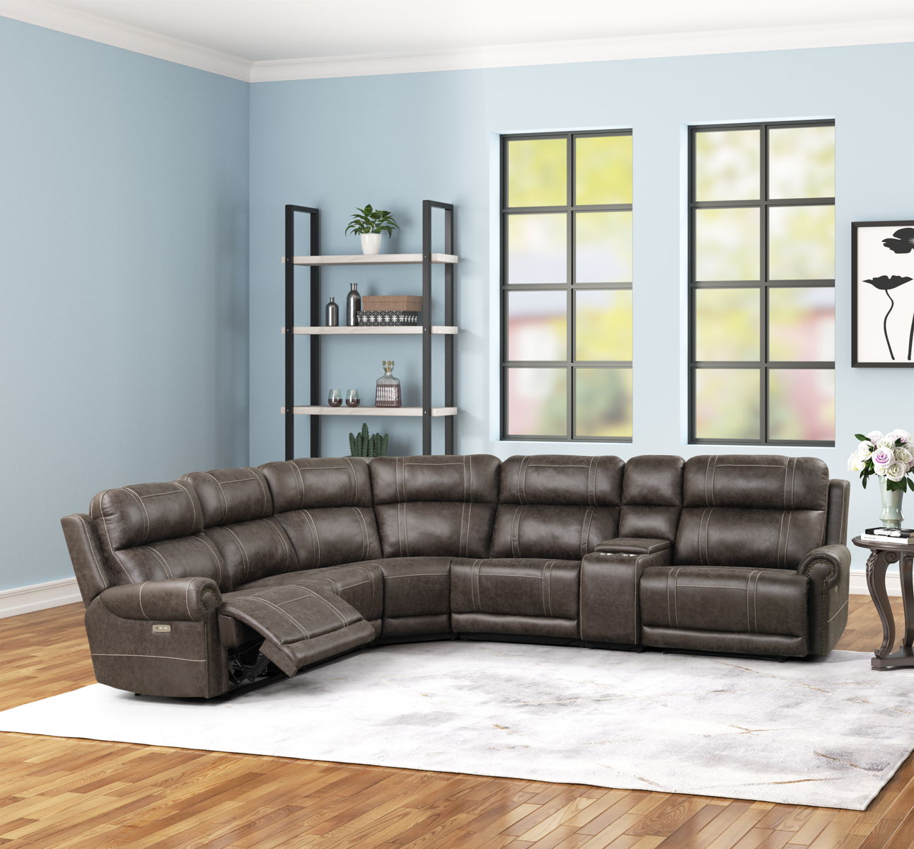 Expedition – Power Sectional – Grey