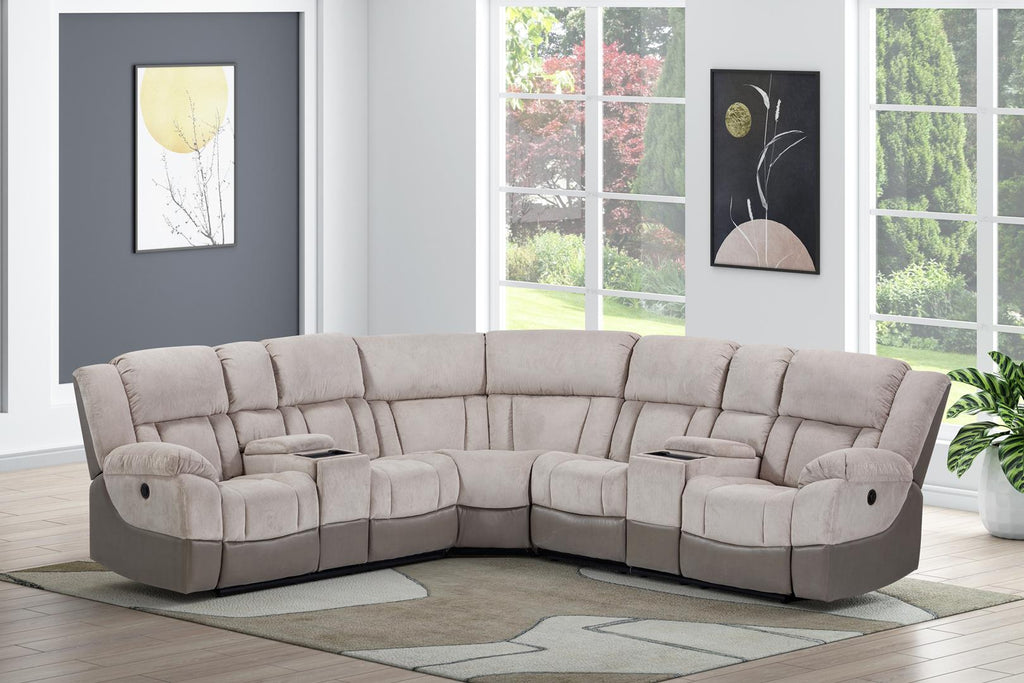 Yukon – Sectional – Light Gray / Gray PU
