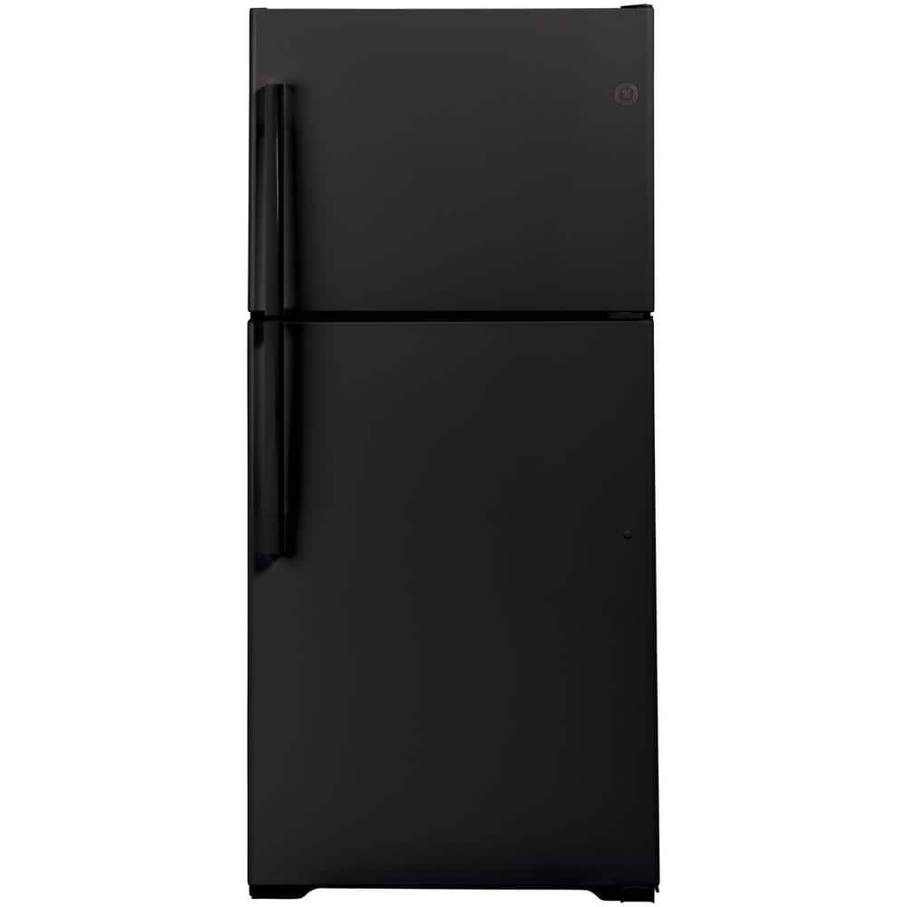 GE 19.2 cu. ft. Top Freezer Refrigerator in Black, Garage Ready GTS19KGNRBB