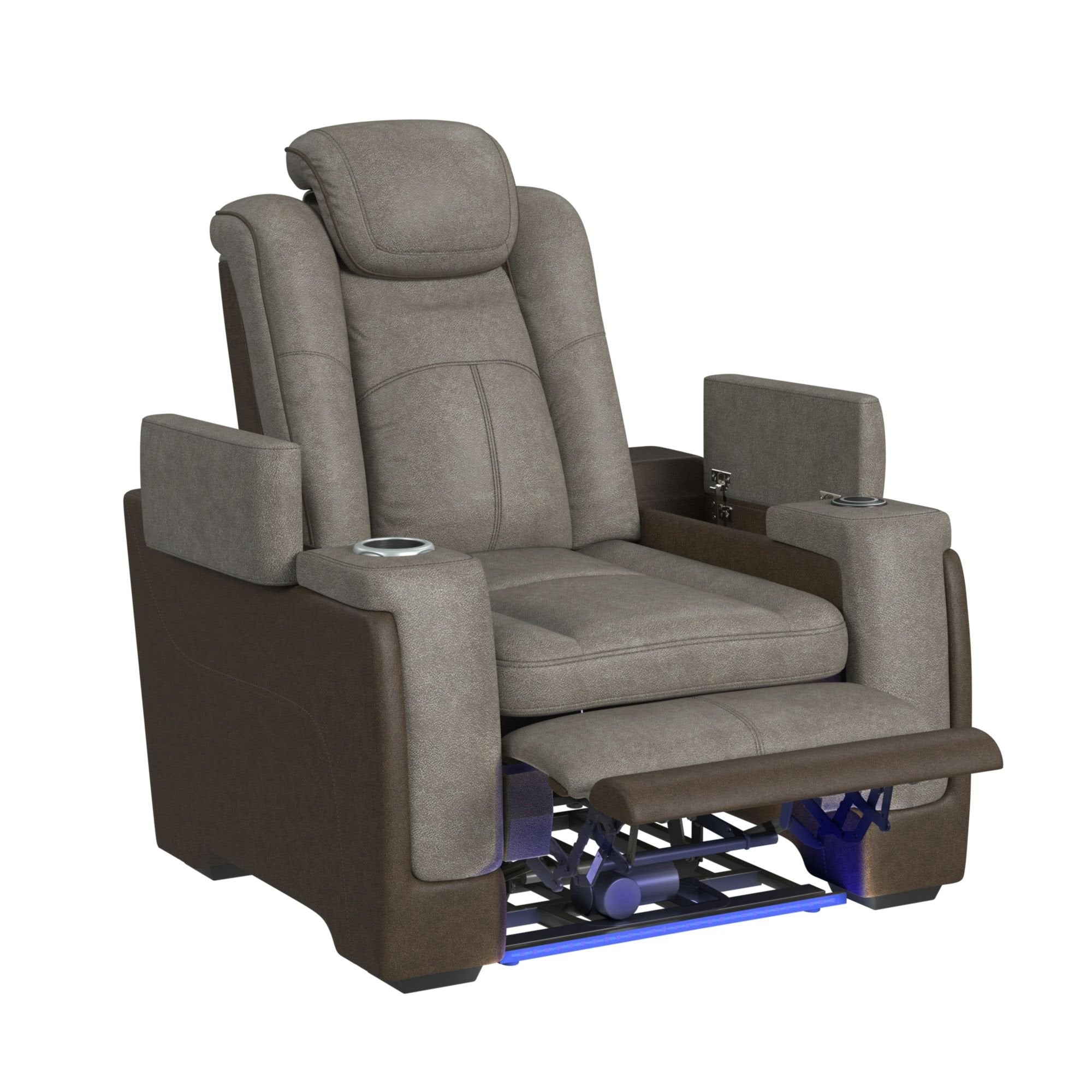 U13660 Lantana Brown/Grey wireless charging, LED lights and hidden storage are just a few features available with this reclining living room set