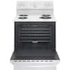 GE Hotpoint 30 in. 4-Burner Element Free-Standing Electric Range in White RBS160DMWW